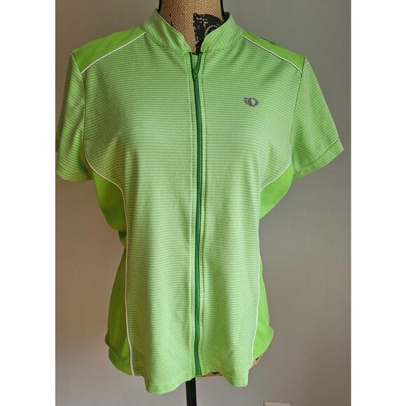 Pearl Izumi Full Zip Short Sleeve Bicycling Top Jersey 3 Rear Pockets Sz XL - Picture 1 of 11